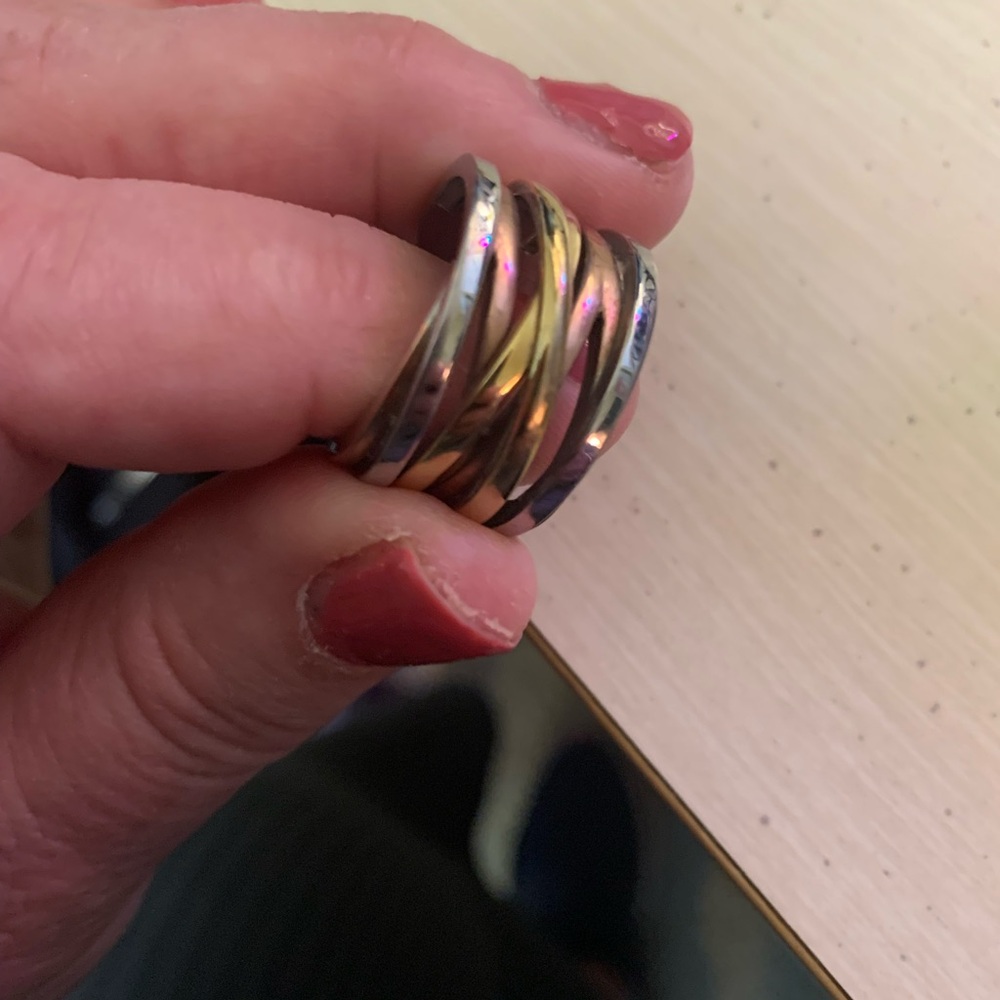 Source Unknown Multicolor Stacked Rings
